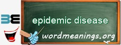 WordMeaning blackboard for epidemic disease